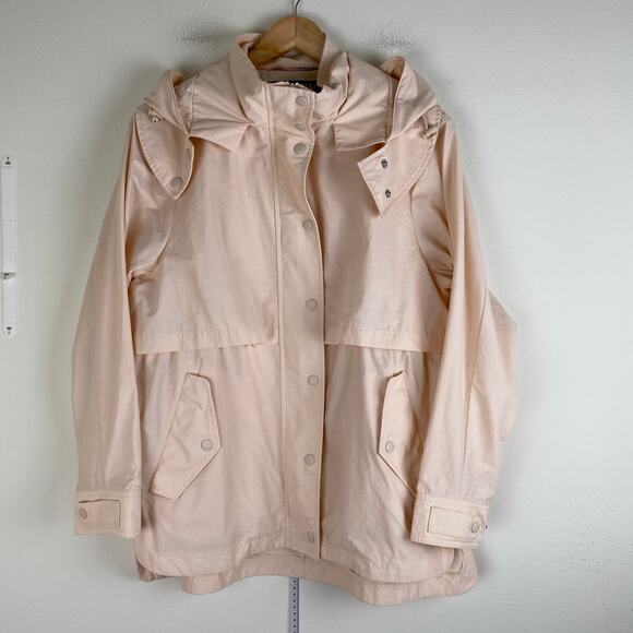 J. Crew Perfect Lightweight Jacket Size S Soft Champagne Cream Rain Anorak Prep - Picture 6 of 14